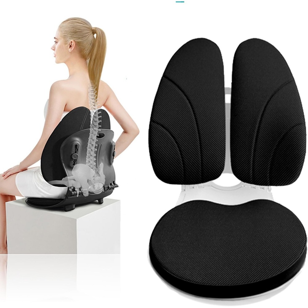 Adjustable Ergonomic Back Support Cushion for Office & Gaming Chairs – Foldable
